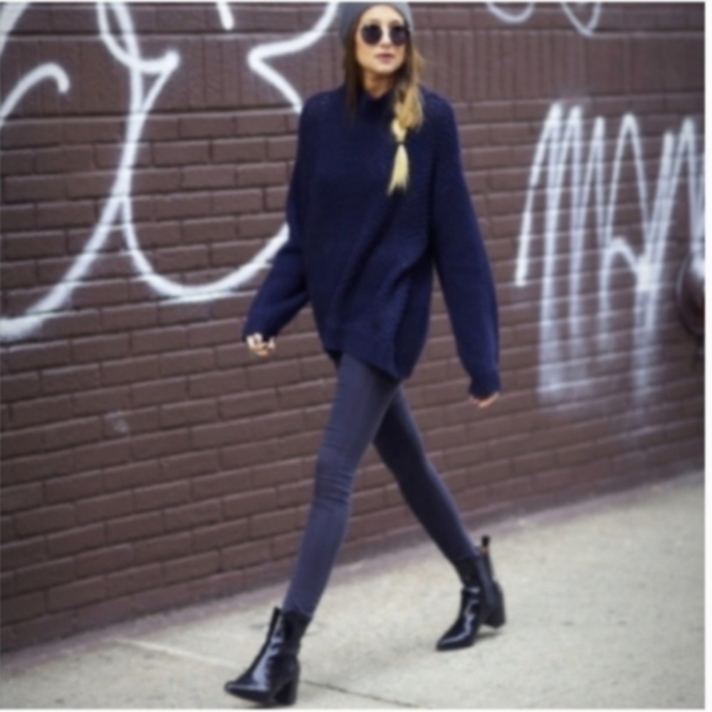 Cole Haan Waterproof Black Leather Ankle Boots